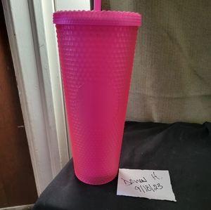 Starbucks venti hot pink studded cup